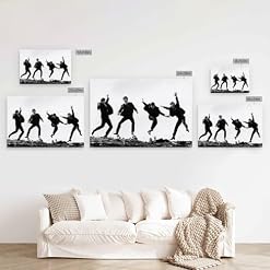 REOTTO Poster décoratif sur toile The Beatles Rock Star classique et artistique pour chambre à coucher (50 x 75 cm) - Les Beatles, Paul McCartney, John Lennon, RIngo Starr, George Harrison REOTTO Poster décoratif sur toile The Beatles Rock Star classique et artistique pour chambre à coucher (50 x 75 cm) – Image 2