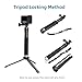 AFAITH Selfie Stick for GoPro Hero 13 12 11 10 9 8 7 6 5 4 Mini Max Session, Insta360, DJI OSMO Action Camera, Aluminum Alloy GoPro Selfie Stick with Stable Tripod Waterproof Handheld Monopod
