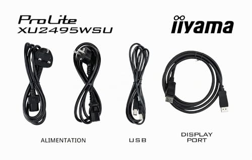 Ecran iiyama Prolite XU2495WSU-B7, 24.1" Ultra Mince, IPS, 1920x1200, 4ms, 300cd/m², 1000:1, 1xHDMI, 1xDisplayPort, USB HUB (3x3.2; 1xC 15W), Haut-parleurs, VESA, i-Style Colour