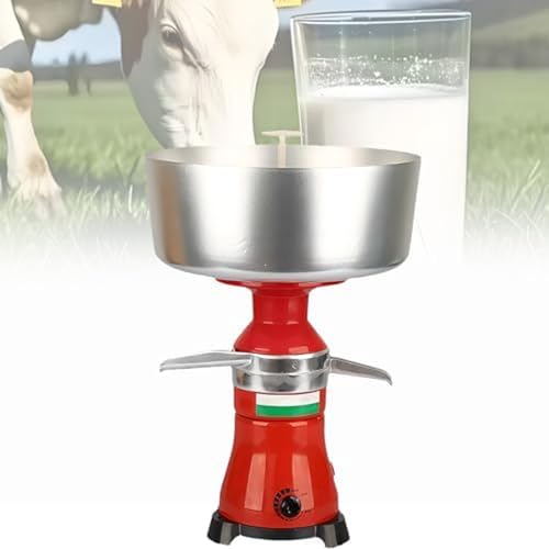 PioMue Desnatadora centrífuga eléctrica, desnatadora de Leche de 80 l/h, desnatadora de Leche Entera, desnatadora de Leche desengrasante, para convertir Leche, Separar Leche, Leche de Cabra