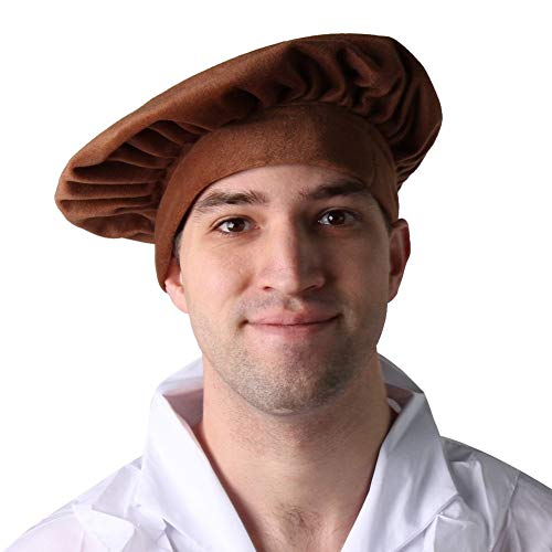 Making Believe Renaissance Beret Hat - Brown - Costume Accessory - Peasant Style - Adult 23-24" Circumference
