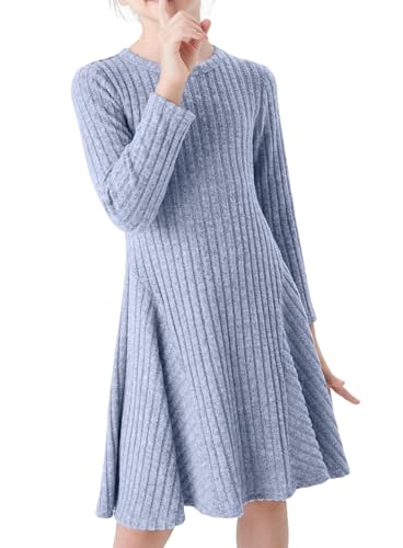 PATPAT Langarm Pulloverkleid für Mädchen, Elegant Prinzessin Kleid,...