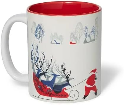Metr Metropolitan Museum of Art, Earle Santa and Deer Christmas XL Mug, Ceramic, 12.5 oz Capacity