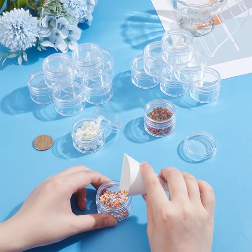 Image of BENECREAT 27 Pack Mixed Size Rectangle Mini Clear Plastic Bead Storage Containers Box Case with lid for Items,Pills,Herbs,Tiny Bead,Jewerlry Findings, and Other Small Items