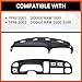 ECOTRIC Bezel Cover Instrument W/Vent & Dashboard Overlay Cover Kit Compatible with 1998-2002 Dodge Ram 1500 2500 3500 Bezel & Dash Board Cover Replacement Black
