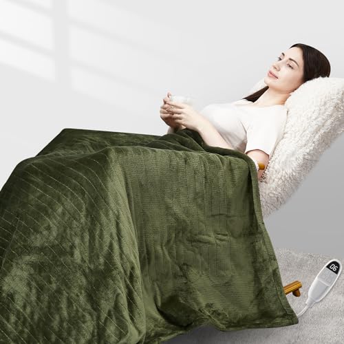 Couverture Chauffante électrique Navaris 180x130 Cm - Pour Canapé Ou Lit Avec Sécurité Anti-surchauffe