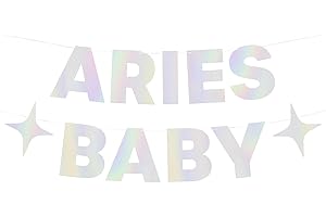 xo, Fetti Aries Baby Birthday Party Iridescent Foil Banner - 5 Ft....