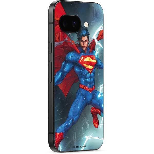 Skinit Decal Phone Skin Compatible with Google Pixel 9a - Officially Licensed DC Comics Superman Heat Vision Design