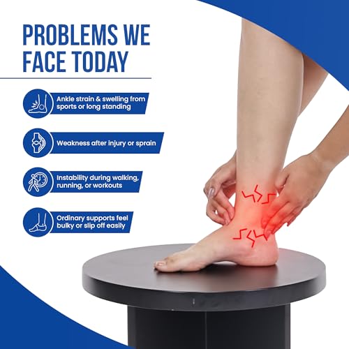 Image of Leeford Neoprene Ankle Wrap & Support for Men & Women | Adjustable Ankle Brace, Pain Relief Band, Compression for Injury Recovery, Swelling & Sports, Foot & Heel Support
