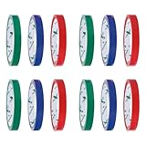 BETOOKY Cinta para Sellar Bolsas de Verduras Pet 12 Mm 12 Rollos (4 Rojo, 4 Azul, 4 Verde) para Máquina Selladora, Cinta Adhesiva para Embalaje y Congelador en Supermercado