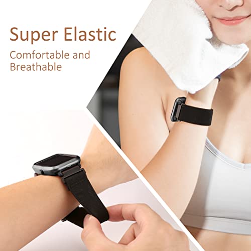 3 Pack Stretchy Nylon Watch Bands Compatible With Amazfit Gtr 4/ Gtr 3 Pro/Gtr 3/Gtr 2/2E/Gtr 47Mm,22Mm Loop Elastic Straps For Garmin Vivoactive 4,Venu 2,Replacement Watchband For Women Men. #TOP3