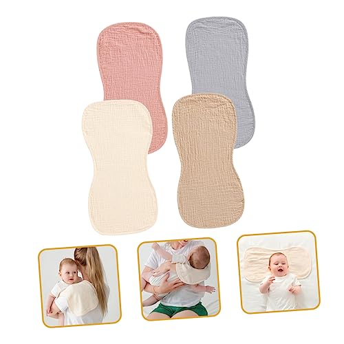 4Pcs Burp Cloths Pure Cotton Newborn Burping Rags Super Absorbent Washcloths Soft Gentle for Delicate Skin Essential Supply2
