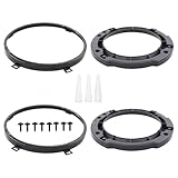 ApplianPar 7 Inch Headlight Mount Bracket with Round Headlamp Mounting Retaining Metal Ring Replacement for Jeep Wrangler JK 2007-2017 Front Left and Right