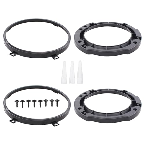 ApplianPar 7 Inch Headlight Mount Bracket with Round Headlamp Mounting Retaining Metal Ring Replacement for Jeep Wrangler JK 2007-2017 Front Left and Right