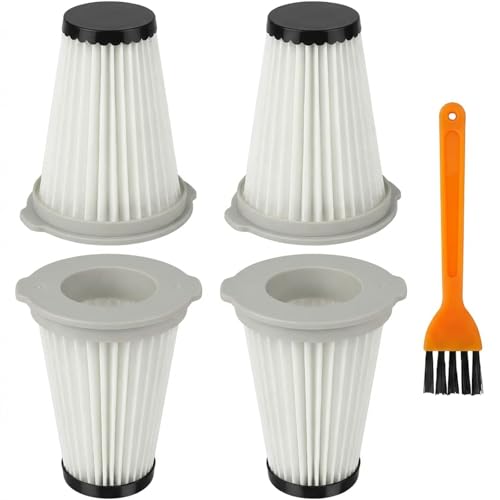 Staubsauger Filter Kompatibel Mit Einhell TE-SV18 Li 4 Stück Filter Ersatzteile Waschbarer Staubsauger Filter Kompatibel Mit Einhell Akku-Stielstaubsauger TE-SV 18 Li und Reinigungsbürste