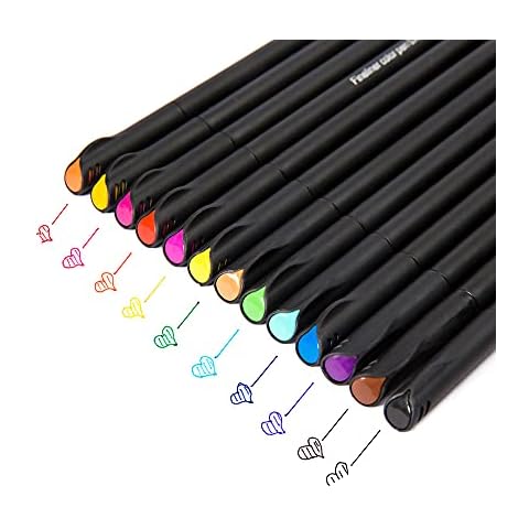 24 Fineliner Color Pens Set 0.4mm Fine Point Porous Drawing Markers Color Pens Journaling Pens For Sketch Writing Drawing Cover