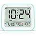 Battery Operated Digital Alarm Clock, Dual Smart Alarm with Workdays/Weekends Setting, Loud Alarm, Snooze, Small Travel Clock with Indoor Thermometer/Hygrometer, Dimmable LED Backlight, Handheld Size