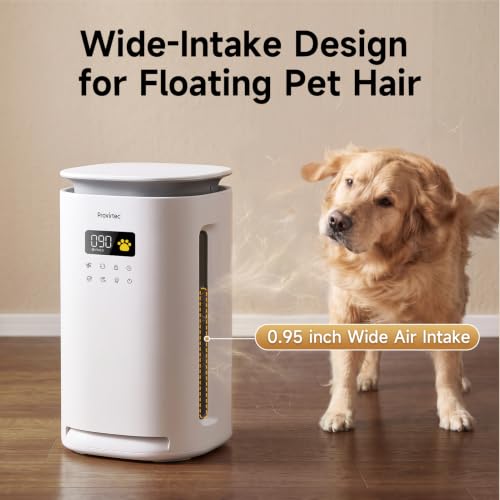 Provirtec Pet Air Purifier for Home with H13 HEPA, 4 Washable Pre-Filters | 2-Year Filter, PM2.5 Auto & Pet Mode, tested Pet Hair, Dander, Odors, Dust, Smoke Reduction, 23 dB Sleep Mode, 1500 sq ft - image 4