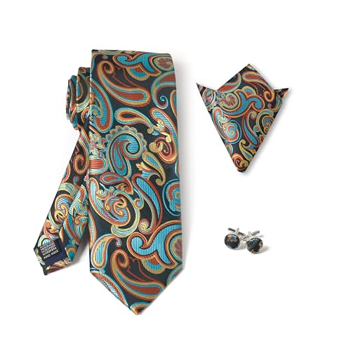 Image of Men's Tie Gift Set - Tie, Pocket Square & Cufflinks