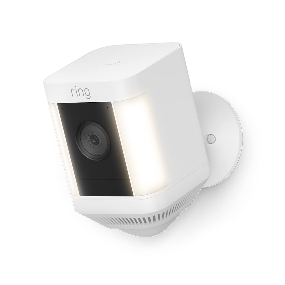 RingSpotlight Cam Plus Battery by Amazon | Wireless outdoor Security Camera 1080p HD Video, Two-Way Talk, LED Spotlights, Siren, alternative to CCTV system | 30-day free trial of Ring Home
