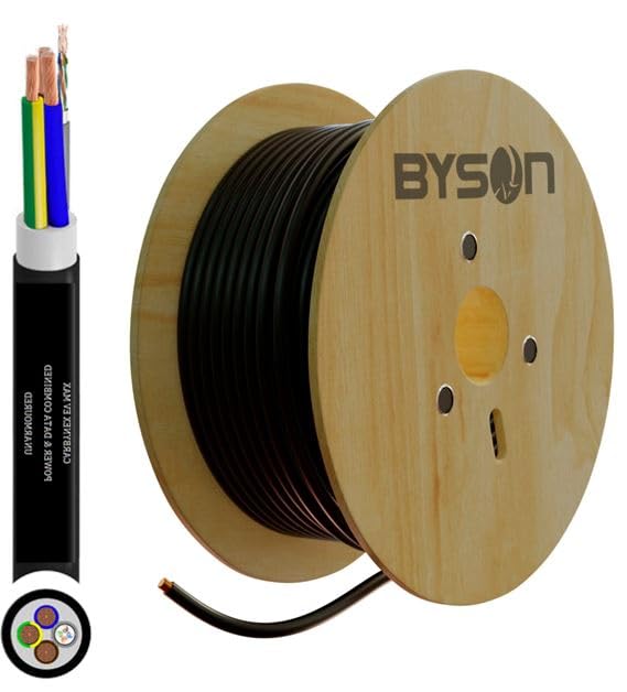 CARBYNEX EV MAX - POWER AND DATA COMBINED - 3 CORE PLUS CAT5E (UN-ARMOURED-FLEXIBLE, 3X6MM + CAT5E)