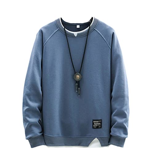 Sweat à capuche décontracté Harajuku bleu, l'esprit de liberté d'un ensemble 2 pièces homme
