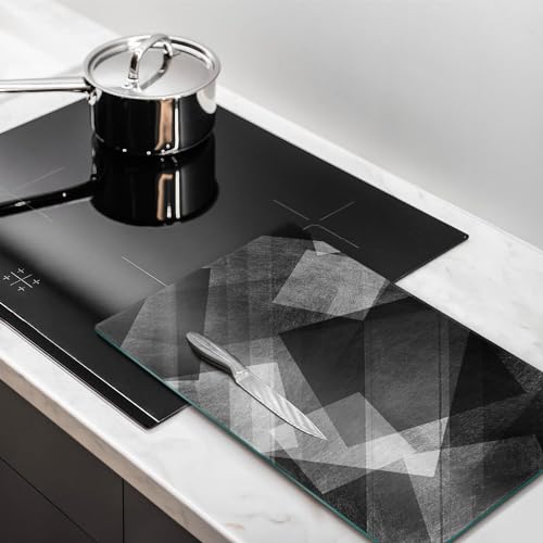 Planche à découper induction Wallfluent 30x52 cm en verre - 3