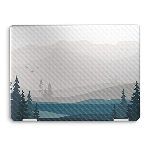 Image of MightySkins Carbon Fiber Skin Compatible with HP Spectre x360 14 inch (2022) Full Wrap Kit - Tundra | Protective, Durable Textured Carbon Fiber Finish | Easy to Apply | Made in The USA