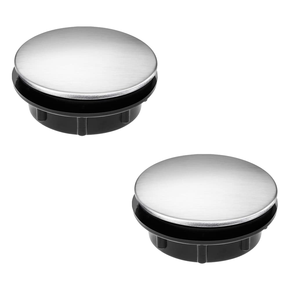 2 Pcs Sink Hole Cover Stainless Steel Sink Tap Hole Cover Sink Hole Plate Stopper Cover for Bathroom Kitchen-45mm