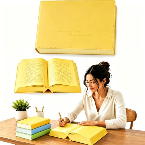 Carnet A5 épais en cuir PU style brique de couleur avec 720 pages de journal