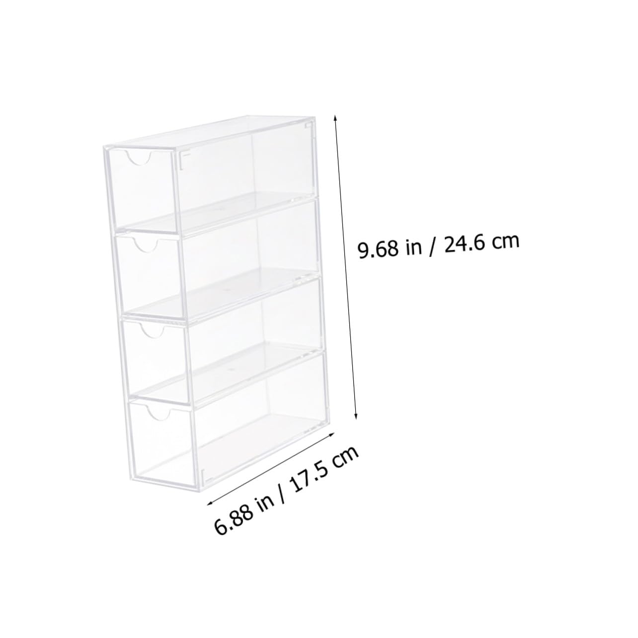 Caja Organizadora sin Rebabas 2 Piezas para Gafas de Sol de Plástico Resistente Diseño Apilable Adecuado para Uso Personal en Casa