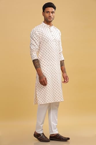 Image of BE ACTIVE Cotton Kurta for Men | Traditional and Refined Design | Indian Kurta | Full Sleeve Kurta