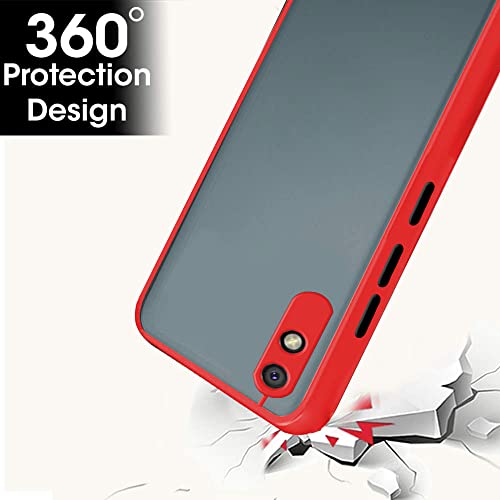 Image of TheGiftKart Basic Case for Xiaomi Redmi 9A 9i Sport (Polycarbonate, TPU Red Bumper)