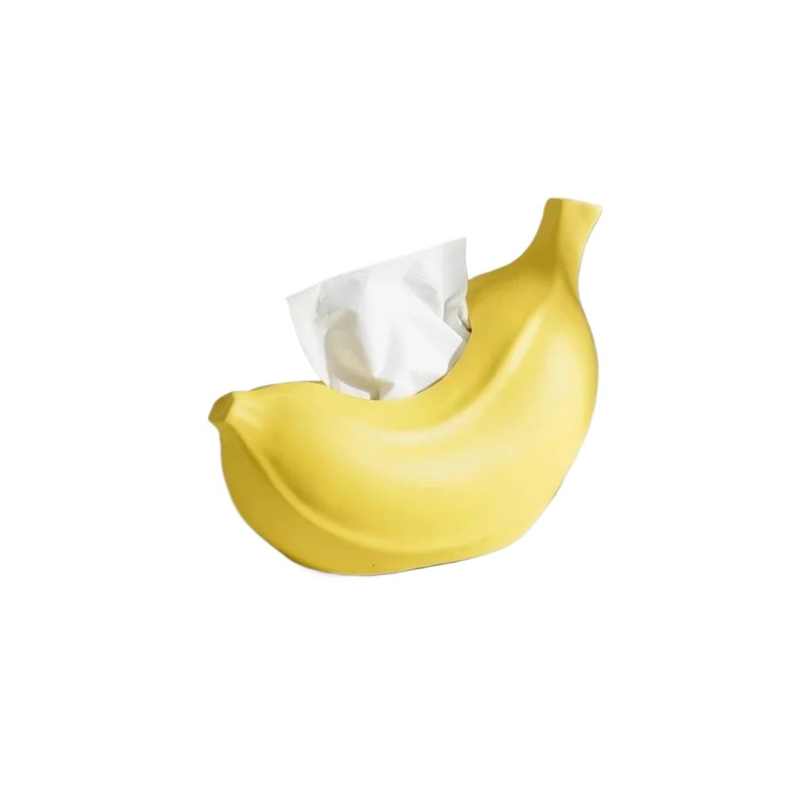 tissues, Multifunctional Ceramic Creative Banana Tissue Box Living Room Coffee Table Home Decoration(Yellow)