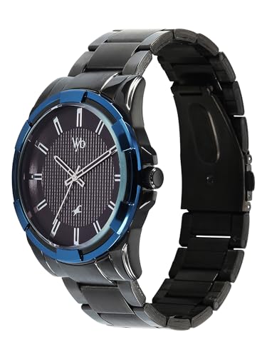 Image of Fastrack Vyb Horizon with Quartz Analog Black Dial Black Strap Watch for Men - FV30049KM01