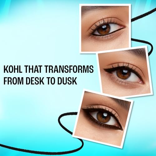 Image of Lakme 9-5 Eyeconic Ultra Smooth Kohl Liner - Intense Black, Smudgeproof & Waterproof Kajal that Lasts Upto 24 Hours, 1.2g