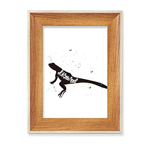 Plusieurs ensembles cadres photo lézard bois pour décorer buffet