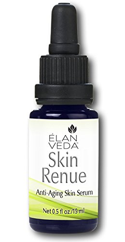 All Natural Skin Renue by ELANVEDA | Vegan, Anti-Aging Essential Oil Blend Facial Serum with Rose, Acai, Borage | 15 Milliliter