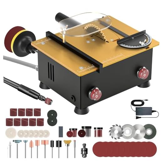 Mini Table Saw for Crafts[Dual 795 Motors & Switches] Max 200W/12,000RPM/26mm Adjustable Height Table Saw with Accessories.Gift for Men and Women's Creating Handmade Gifts,Exploring Hobbies,Models