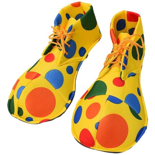 1 par de disfraces de Halloween, zapatos de payaso de rendimiento, zapatos de payaso para espectáculo, zapatos de Cosplay de payaso de Halloween, disfraces de payaso, ropa de tela para graduación
