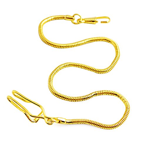 BOSHIYA Chaînes de montre de poche pour homme vintage en métal Albert gilet, accessoires / Couleur : or/argent/noir/bronze, Nouveau-or-04
