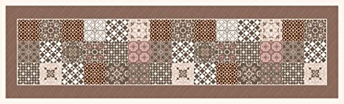 Doge Milano Chemin de cuisine, 100% Made in Italy, Tapis résistant aux taches avec impression numérique, Tapis antidérapant et lavable, Motif géométrique - Dut, cm 180x52 Cover