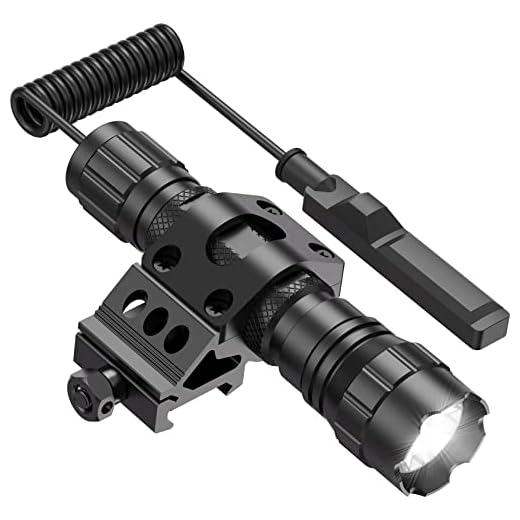 Feyachi FL11-MB Tactical Flashlight 1200 Lumen LED Weapon Light with Picatinny Rail Mount and Pressure Switch Included
