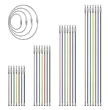 28 pcs Metal Wire Keychains, 2mm Coated Wire Key Rings Loops, 4' 6' 7.8' 10' Stainless Steel Connecter Cable Keyrings for Hiking Luggage ID Tags,Key Tags,Keyrings, Kitchen Utensils -7 Colors