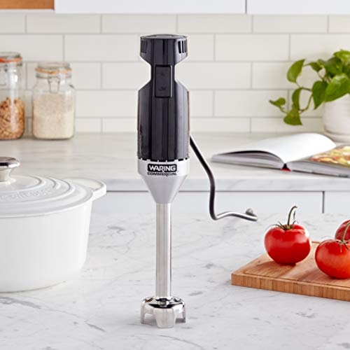 Waring Commercial Big Stix Light Duty Stick Immersion Hand Held Blender, 7" Fixed Shaft, Submersible, 2 Speed, 100 Watt, Professional Restaurant Kitchen Grade, 3 Gallon Capacity, 120V, 5-15P Wsb33X, Black/Silver #TOP6