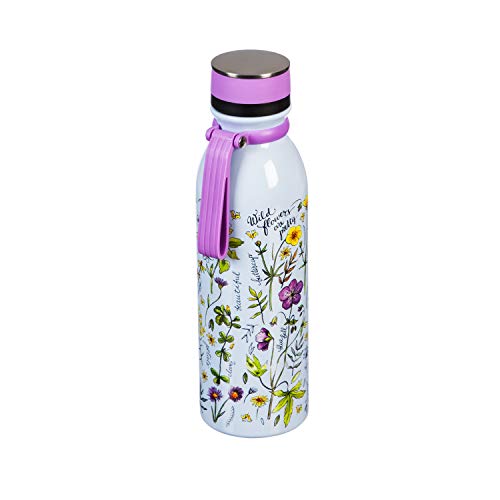 Cypress Home Stainless Steel Water Bottle, 20 Ounces (Wildflower)