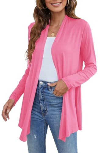 Image of Ladlop Women's Lightweight Open Front Cardigans Long Sleeve Casual Soft Drape Fall Cardigan