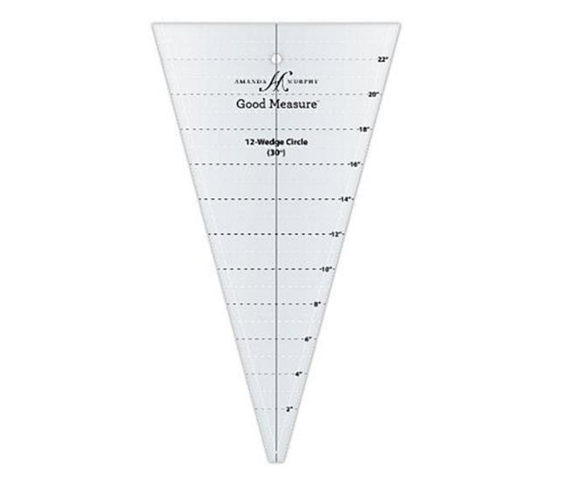 Good Measure Amanda Murphy 12 Wedge Circle 30 Degree Ruler, Multi