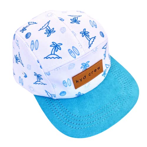 KYD Crew Toddler Hats Boys Age 2-4, Toddler Trucker Hats, Kids Snapback Hats with Adjustable Snapback, Toddler Caps for Boys Girls 49cm - Beachy Blue