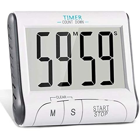 Gellvann Digital Kitchen Timer Large Display Electronic Digital Countdown and Count up Magnetic Loud Alarm Kitchen Timer Stopwatch Digital 24 Hours Clock Timer Cover